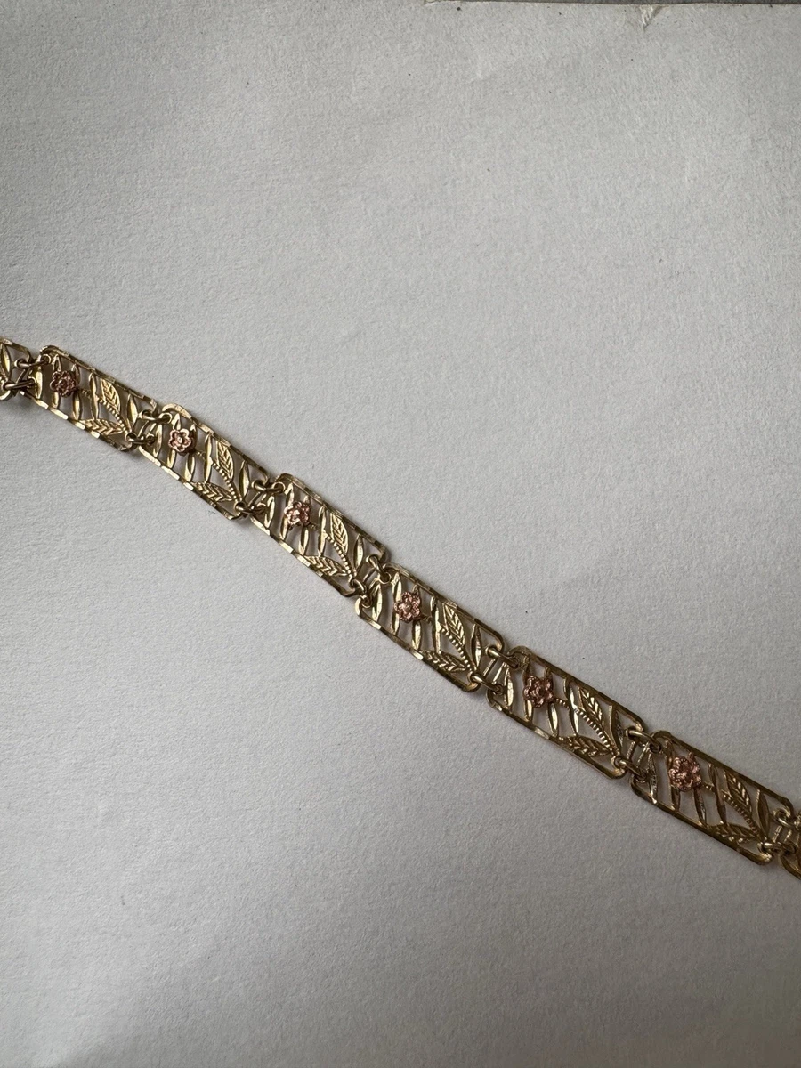 7mm All Shny Classc Dome Byzantne Bracelet Lobster Lock Real 14K