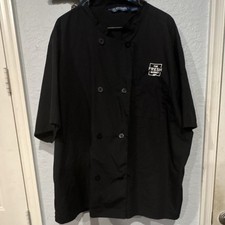 Threads Uniform Agency Black Double-Breasted Short Sleeve Chef Coat 3XL