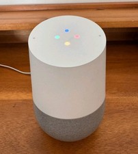 Google Home Original 1st Gen Smart Speaker White Slate w/ Power Cord, Excellent