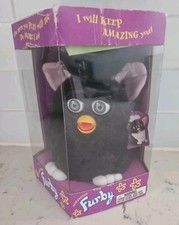 Vintage Furby Black with Pink Ears 1998 70-800 Factory Sealed NIB.