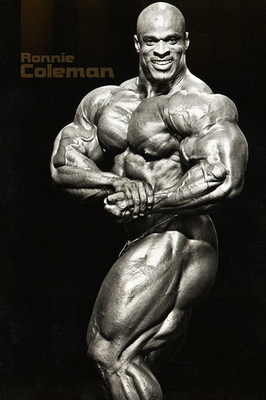 Ronnie Coleman Black and White Poster, Sport Poster No Frame
