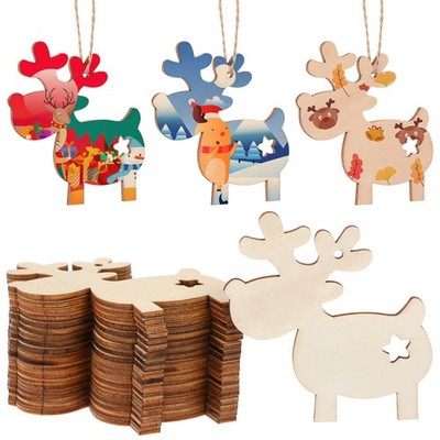  20 Stücke Creiatve Weihnachten Holz Hängen Ornamente Verzierungen Handgemachte