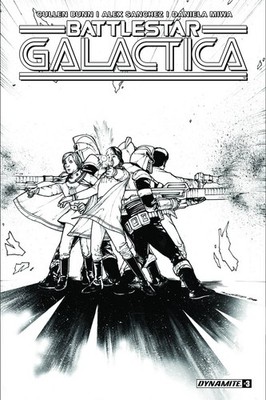 BATTLESTAR GALACTICA VOL 3 #4 VARIANT CVR C 10 COPY B&W INCV D. E.