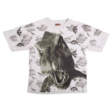 Vintage 1997 Jurassic Park The Lost World AOP T-Rex Youth Kids Large T-Shirt Tee
