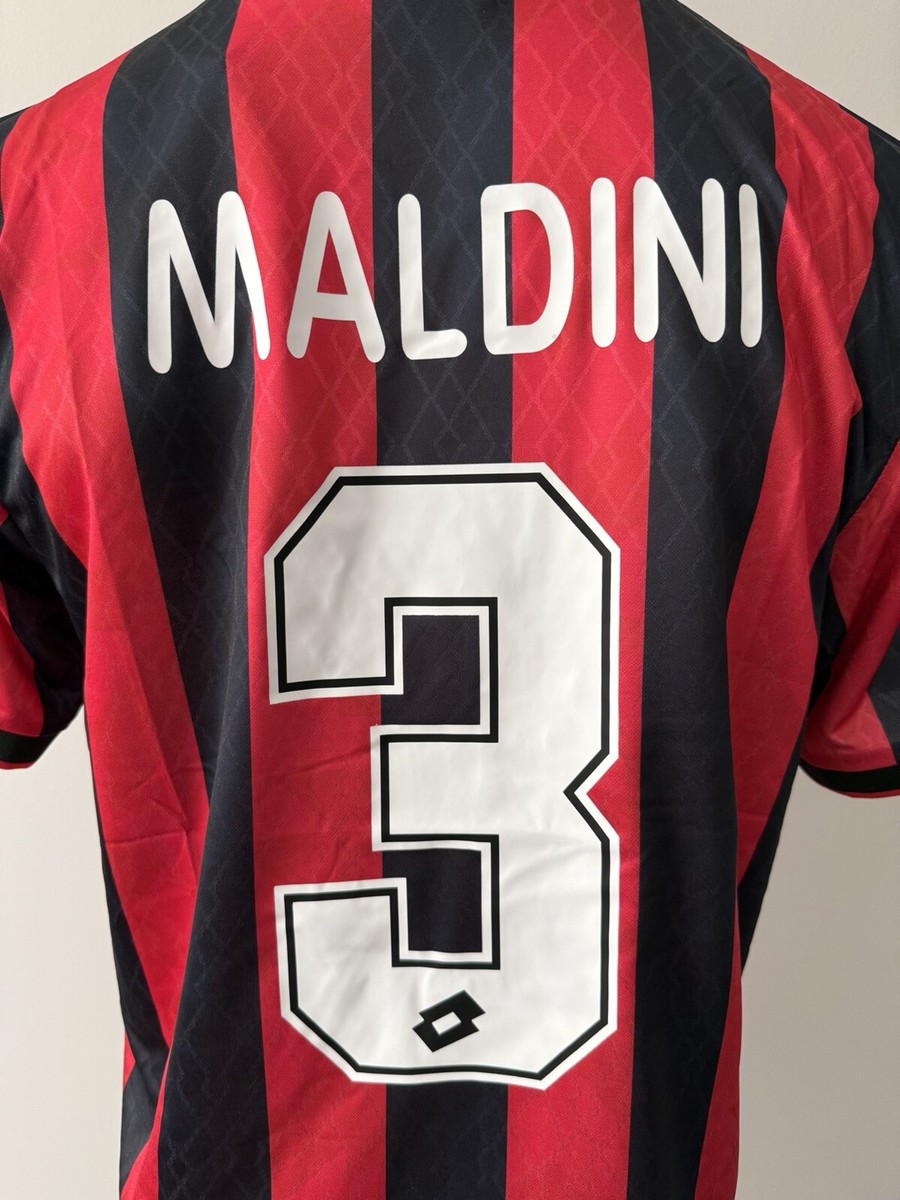Paolo Maldini AC Milan Lotto New Men's Retro Vintage Home