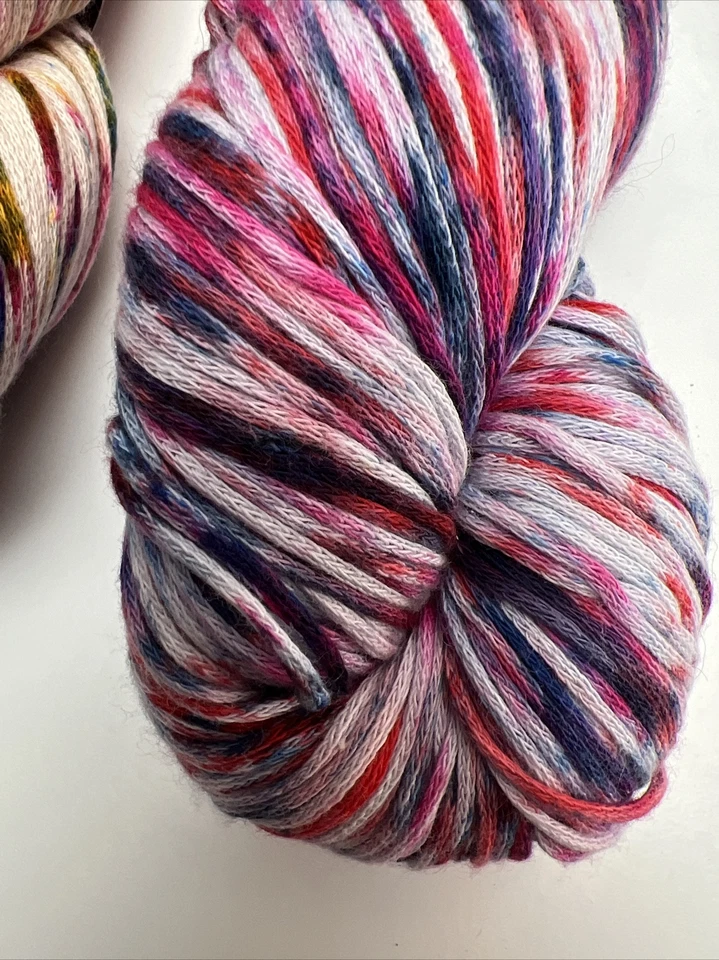 Mirasol Yarn Lot 2 Skeins Hand Painted Splashed Pima Cotton Multi Color 438 Yd - Image 4 of 4