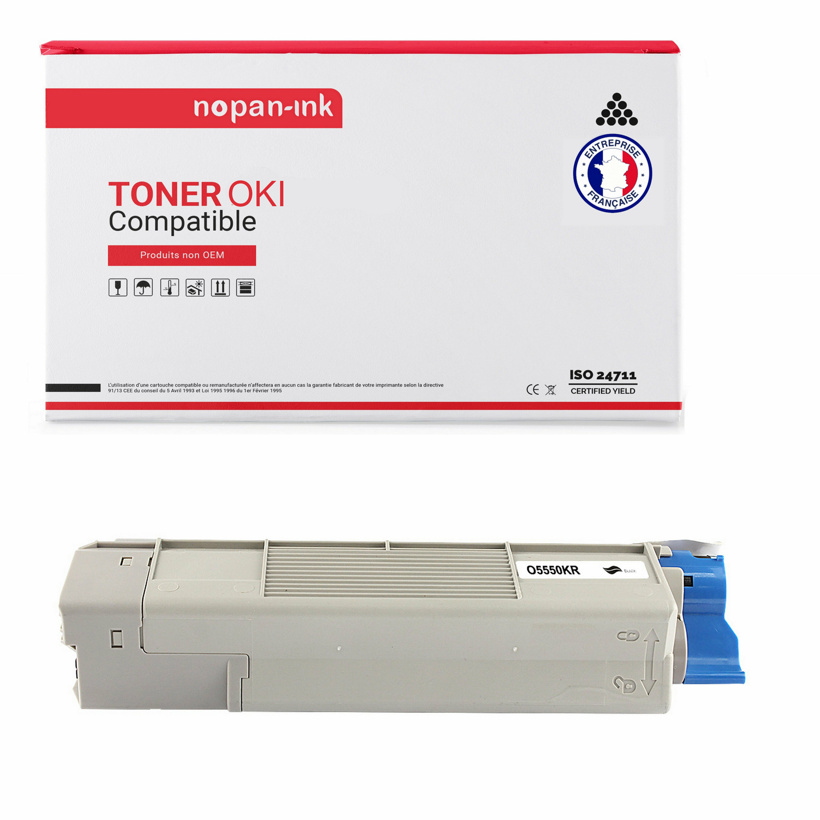 Toner noir compatible OKI 43324424 NOPAN-INK résout les impressions pâles