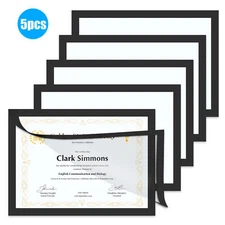 5PCS 8.1x11.4 Magnetic Self-Adhesive Picture Frames for Home Wall Photo Display