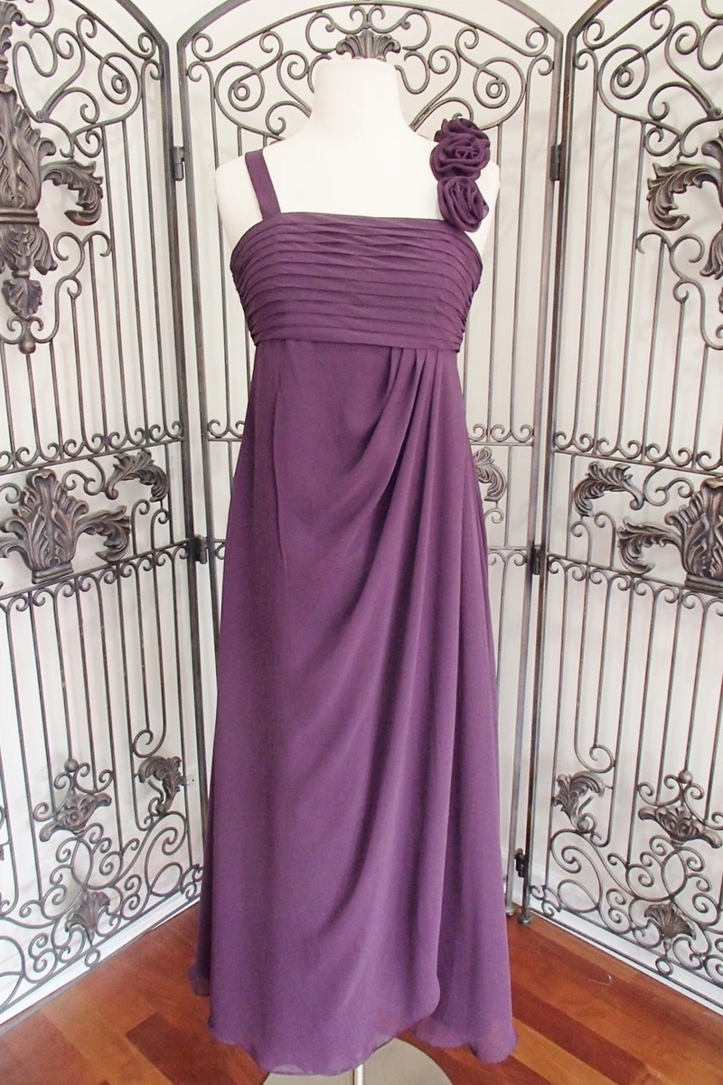 969 BARI JAY 20641 SZ 14 jr junior EGGPLANT FORMAL BRIDESMAID PROM dress