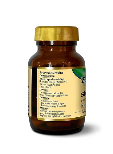 Zandu Shilajit (60 Kapseln) Ayurvedisch Kräuter Ayurvedisch Sexuell Wellness - Bild 7 von 7