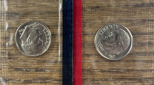 1981 P&D Roosevelt Dimes from Mint Set in Mint Cello with Free Shipping