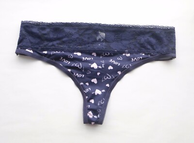 Women Sexy Thong Smooth&Mesh T-back Underwear Hipster G-string Knicker Blue S-XL