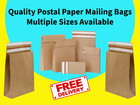 Paper Mailing Bags Eco Shipping Kraft 110gsm Envelopes Peel Seal Security Strip