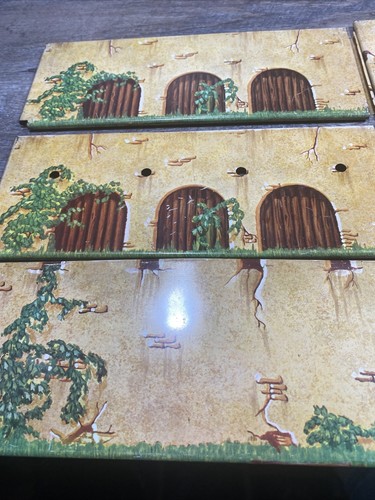Vintage FORT DAVY CROCKETT PLAYSET Tin Wall Panels (6) - Picture 3 of 6