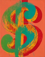ANDY WARHOL Pop Art Poster or Rolled Canvas Print "Dollar Sign" P O