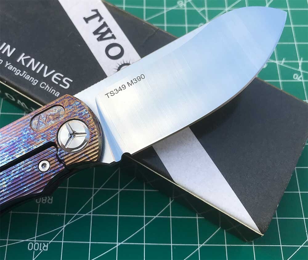 TwoSun Knives M390 Titanium Front Open Pocket Folding Knife TS349Ti
