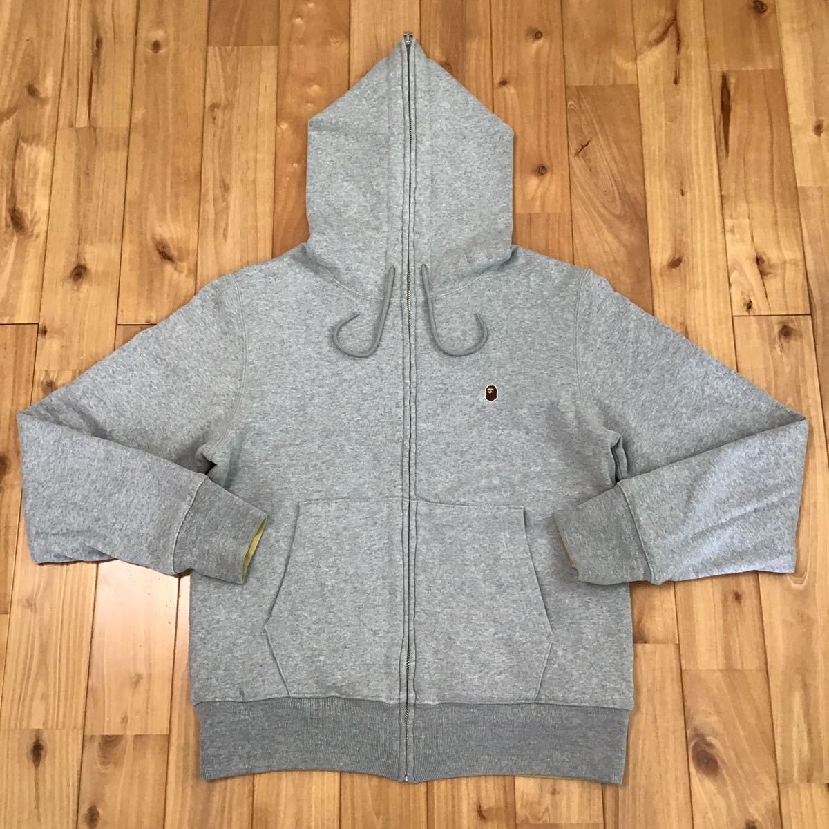 Reversible BAPE Full zip hoodie 1st camo yellow × Gray A Bathing