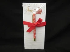 CHRISTMAS Magnetic Fridge Note Pad and Shopping With Pen