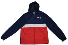 NFL Team Apparel Men's Windbreaker Jacket Medium Navy Red White Chest 45 inch