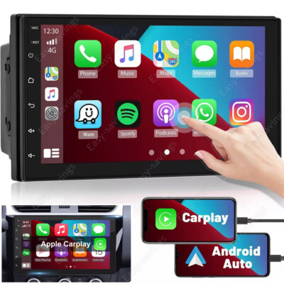 7'' Car Stereo Radio Double 2 DIN Touch Screen For IOS & Android GPS Bluetooth FM