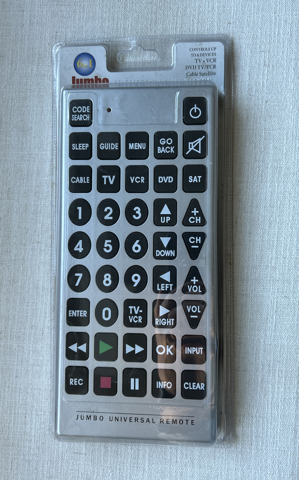 6 In 1 Jumbo Universal Remote Controls Up To 6 Devices eBay