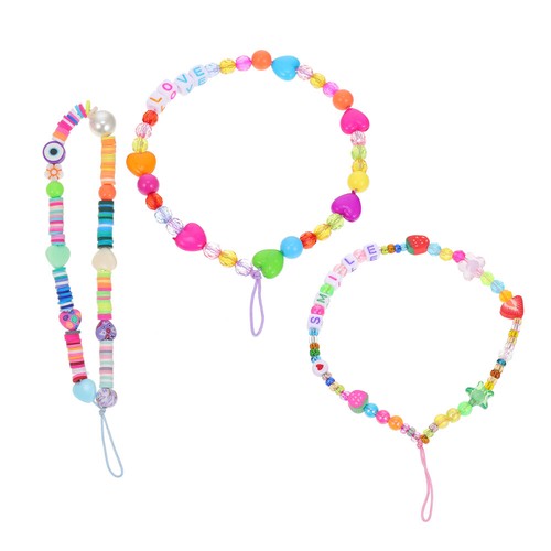 3Pcs Phone Wrist Strap Phone Lanyard Wrist Phone Chains Charms - Zdjęcie 2 z 12