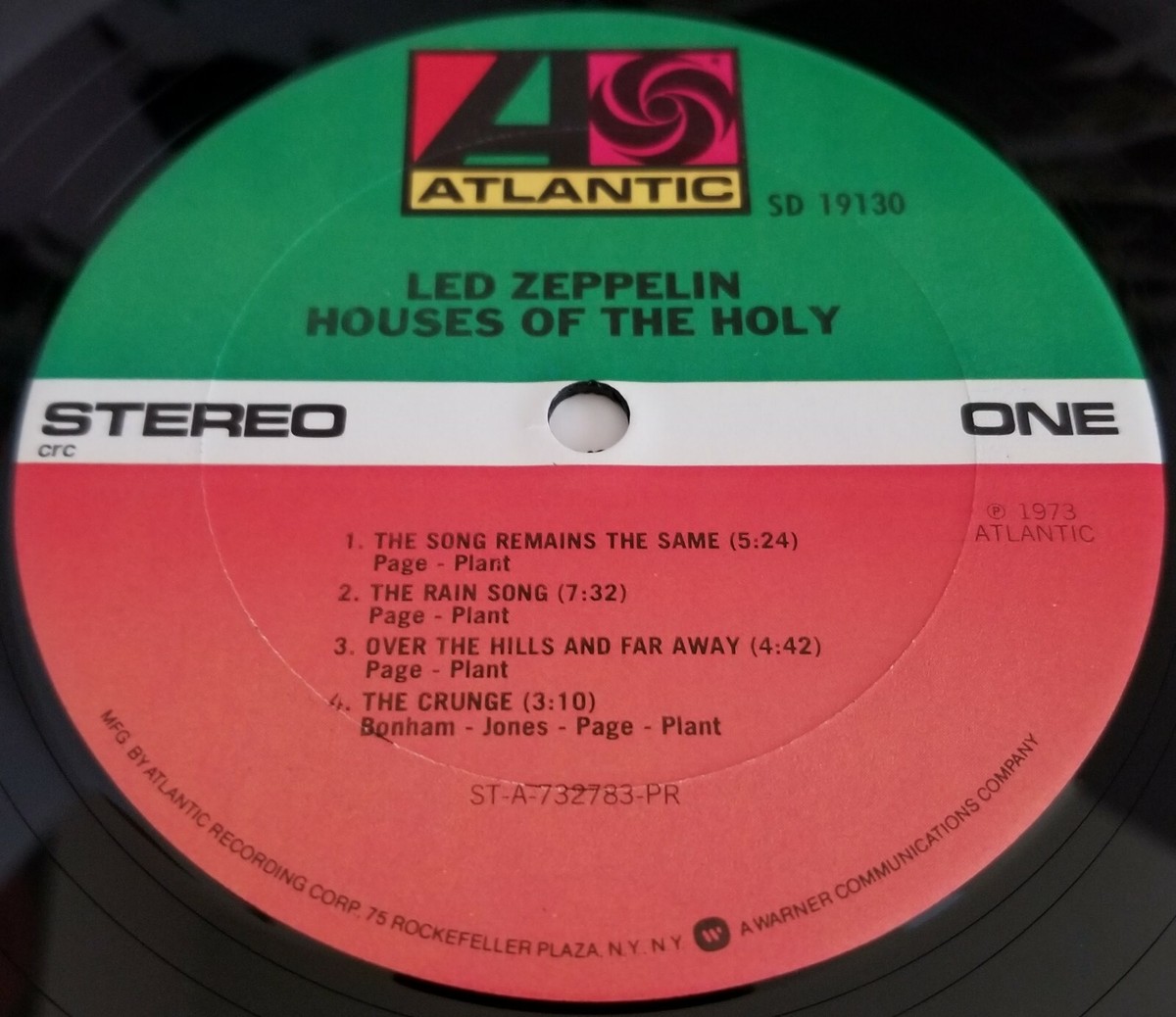 Led Zeppelin Houses Of The Holy Vinyl LP Atlantic SD 19130 1977