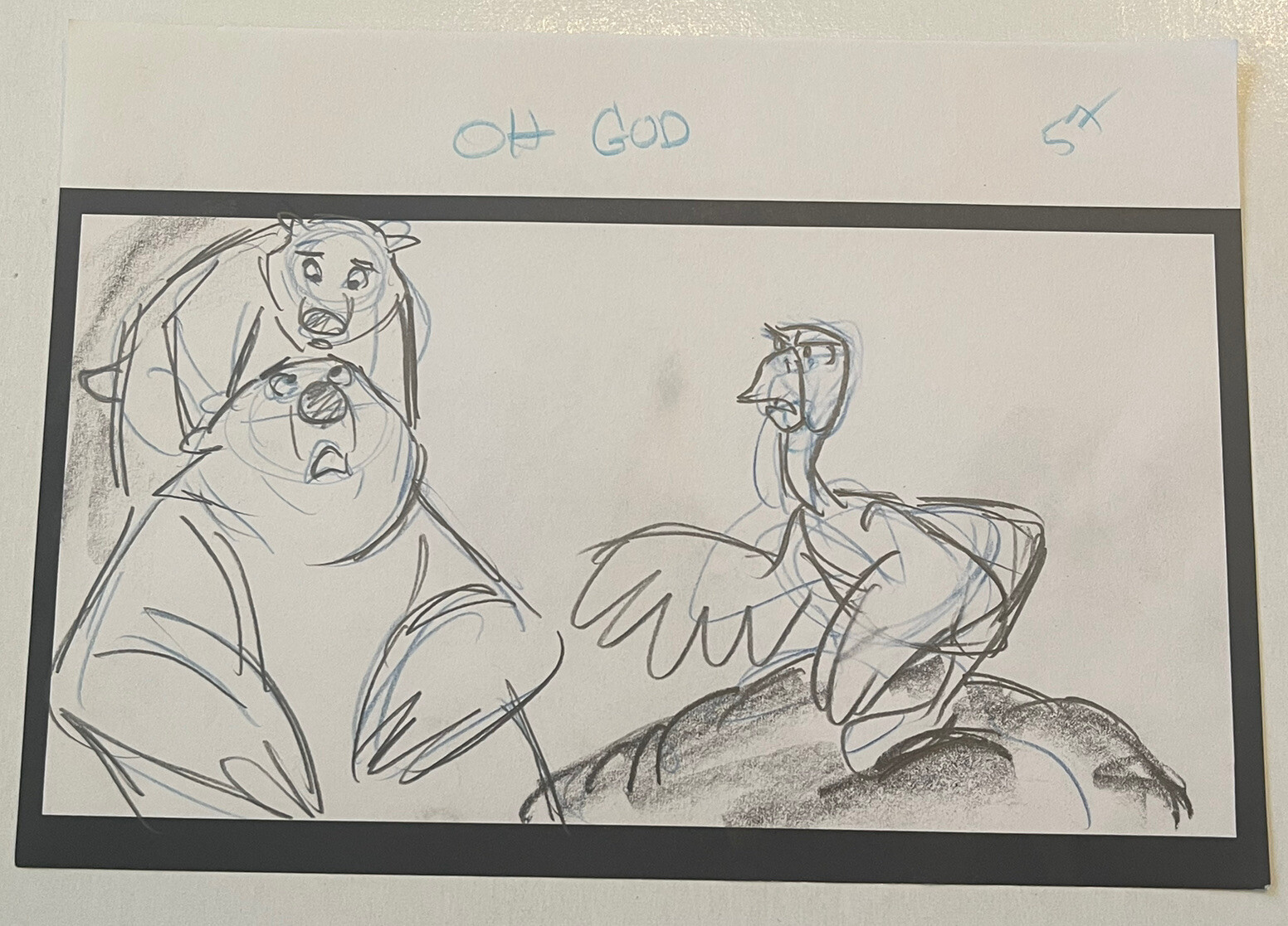 Balto Original Movie Storyboard Drawing Art Animation Muk & Luk + Boris #9