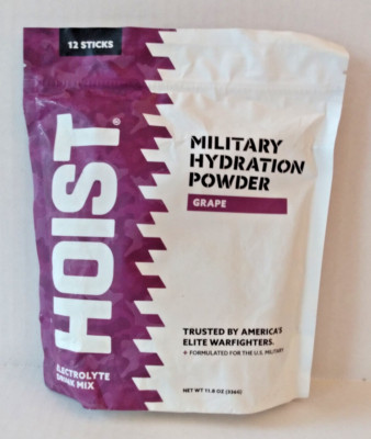 Army Hydration Powder Rice HOIST Military Hydration Electrolyte Drink Powder 12 Grape Sticks | eBay