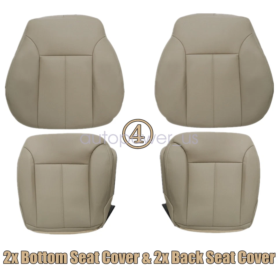 For 2007-2012 Mercedes Benz GL350 GL550 Front Bottom Top Leather Seat Cover Tan Foto 4 de 4