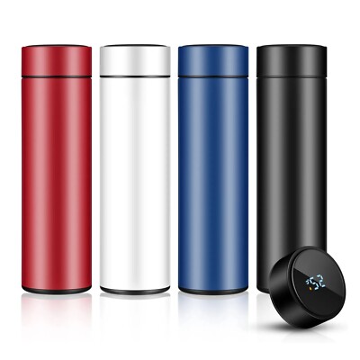 LED Display Trinkflaschen Reisebecher Thermoskanne Geschenksets Warm/Kalt Flachmann Set