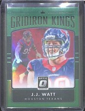 2016 Donruss Optic Football Emerald Gridiron Kings #30 J.J. Watt No 2 of 5