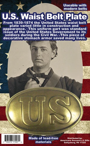 U.S CIVL WAR REPLICA WAIST BELT BUCKLE PLATE NEW