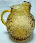 Vintage ANCHOR HOCKING 96 Oz Pitcher HONEY GOLD Milano aka Lido