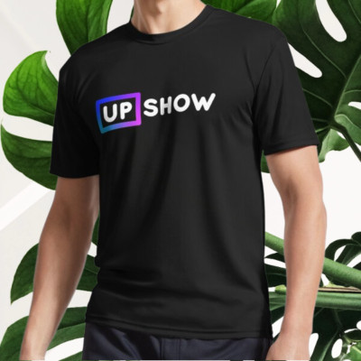 New UPshow logo black Active T-Shirt Logo T-Shirt Funny Size S to 5XL