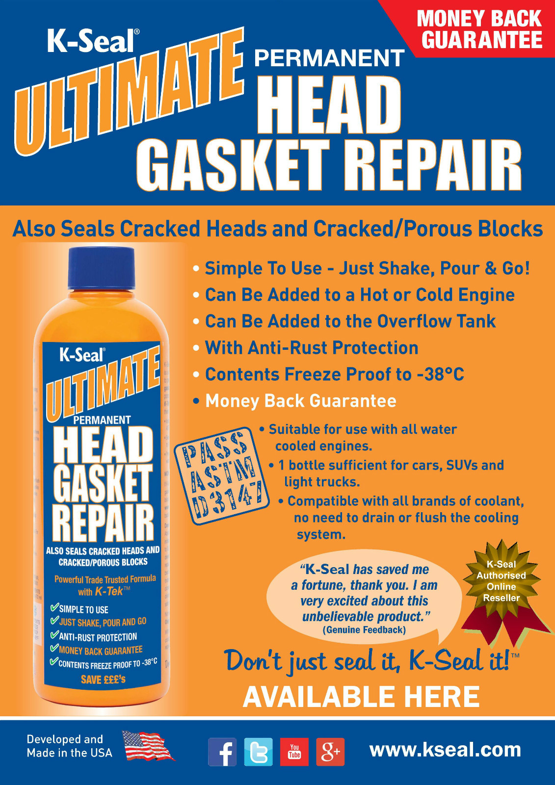 KSeal Ultimate Head Gasket and Block Repair eBay