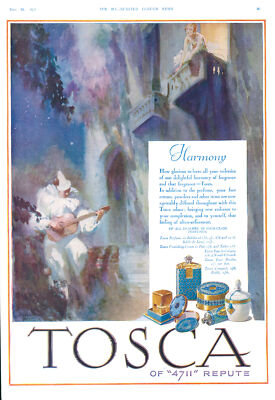 1929 Vintage Advertising Print 4711 EAU DE COLOGNE  TOSCA Perfume Mäurer & W...