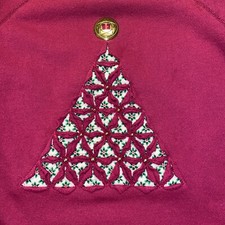 Grandma Christmas Tree Purple Sweatshirt Size XL Hanes Her Way Made In USA VTG