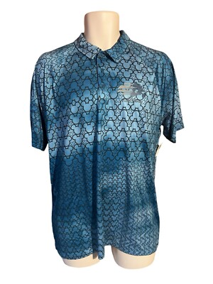 Run Disney Polo Shirt Adult Blue Mickey Mouse Run Disney All