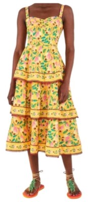 lakeside printed midi dress Lakeside Hockney Dress – Prism Boutique