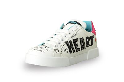 Dolce & Gabbana Women's ''Portofino F15'' Leather Sneakers Shoes US 6.5 IT 36.5