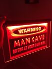 Man Cave Logo Led Light Sign for Game Room,Office,Bar,Man Cave.