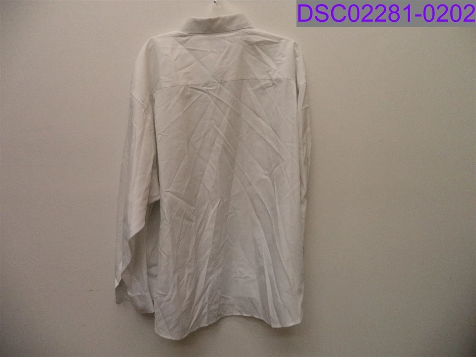 Camisa de vestir blanca con botones de manga larga Enrico Rossini talla 4XL para hombre Foto 2 de 4