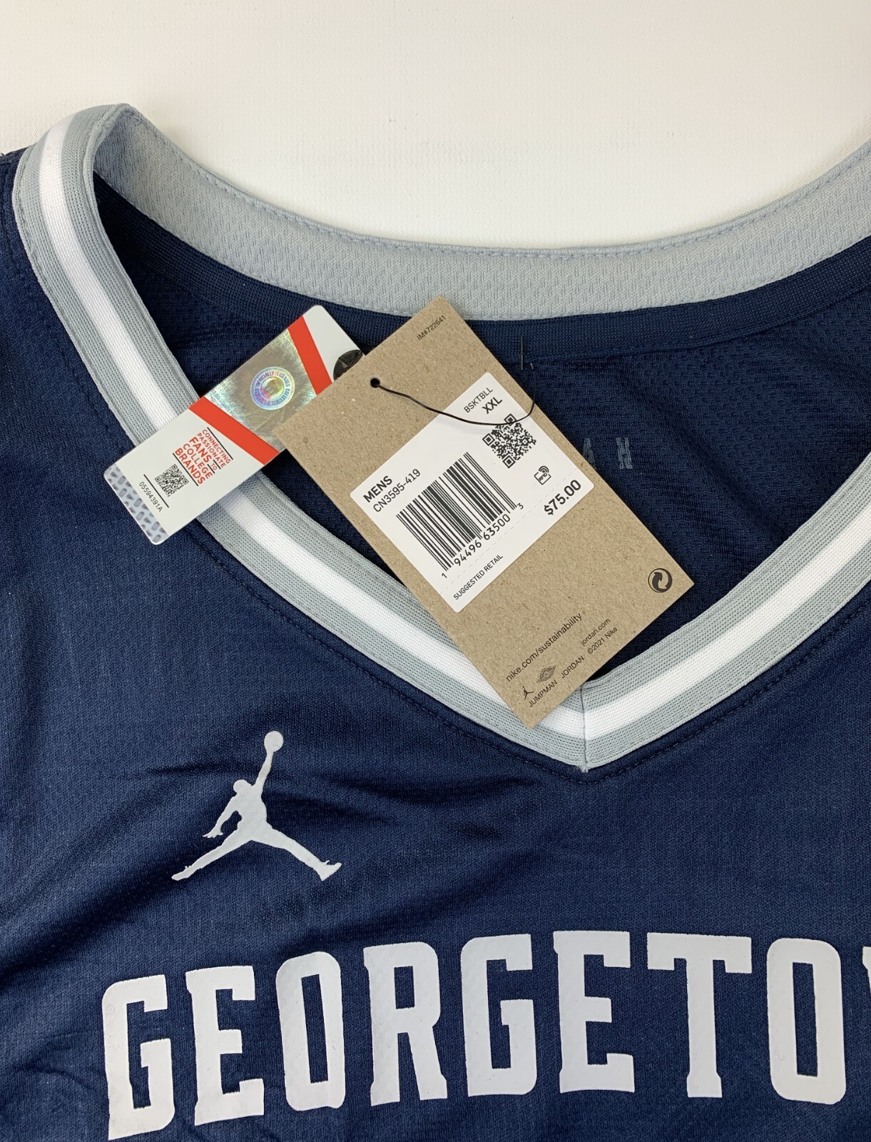 Nike Jordan Hoyas Basketball Jersey Men's 2XL NWT eBay