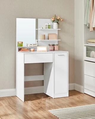 Schminktisch Frisiertisch Schminkkommode mit Spiegel Aufbewahrungsfach TDR119W01 - Bild 1 von 4