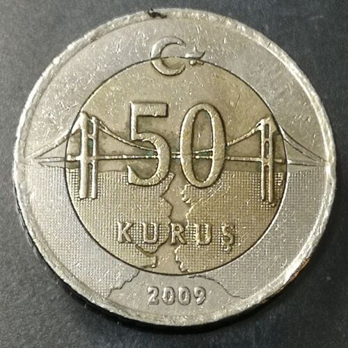 Monnaie Turquie - 2009 - 50 kuruş - Photo 1/3