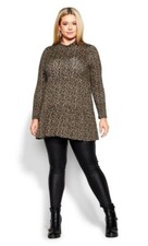 Evans - Societie+ - Kitty Tier Print Tunic - Tan - Size 22/24 - BNWT - RRP �41.