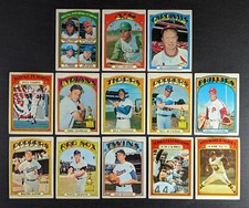 1972 Topps Baseball Lot 13 Cards Walter Alston