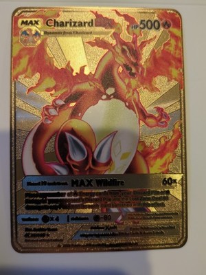 Charizard DX Gold Foil Metal Card
