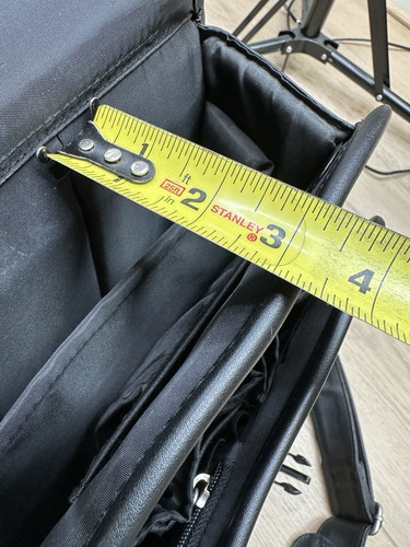 APC schwarze Leder Aktentasche Laptop Schulter Computer Tasche Crossbody Pendlertasche - Bild 17 von 19